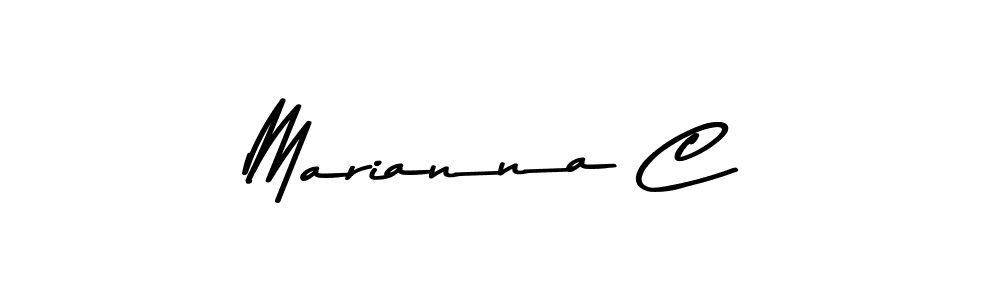 Make a beautiful signature design for name Marianna C. With this signature (Asem Kandis PERSONAL USE) style, you can create a handwritten signature for free. Marianna C signature style 9 images and pictures png