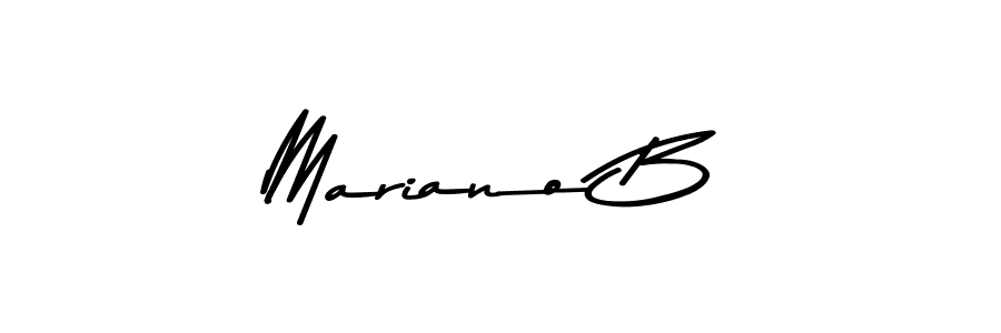 Make a beautiful signature design for name Mariano B. With this signature (Asem Kandis PERSONAL USE) style, you can create a handwritten signature for free. Mariano B signature style 9 images and pictures png