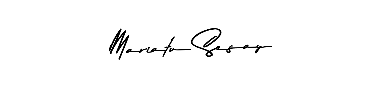 Design your own signature with our free online signature maker. With this signature software, you can create a handwritten (Asem Kandis PERSONAL USE) signature for name Mariatu Sesay. Mariatu Sesay signature style 9 images and pictures png