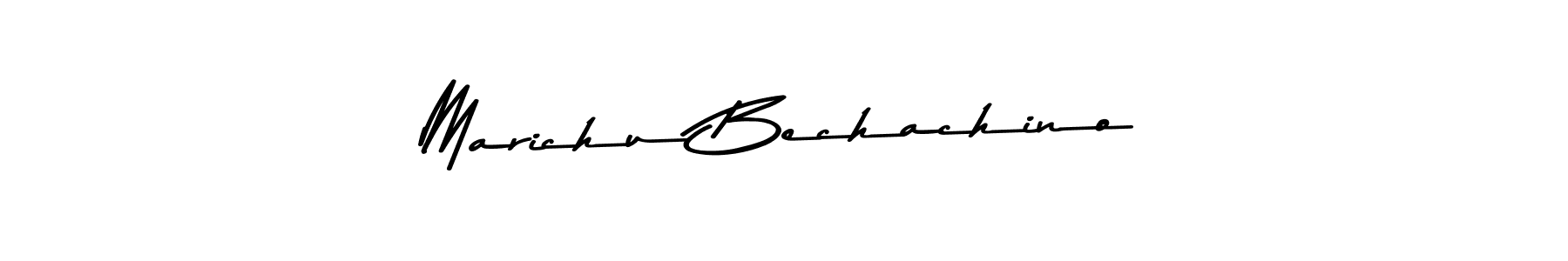 This is the best signature style for the Marichu Bechachino name. Also you like these signature font (Asem Kandis PERSONAL USE). Mix name signature. Marichu Bechachino signature style 9 images and pictures png