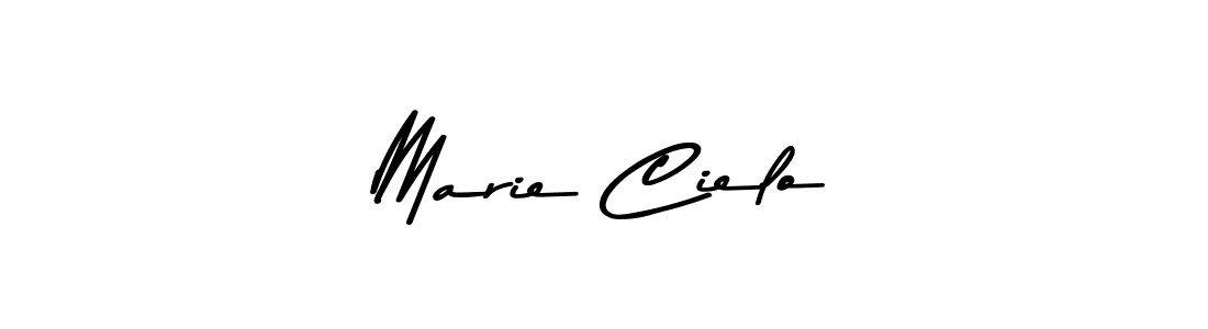 Make a beautiful signature design for name Marie Cielo. With this signature (Asem Kandis PERSONAL USE) style, you can create a handwritten signature for free. Marie Cielo signature style 9 images and pictures png