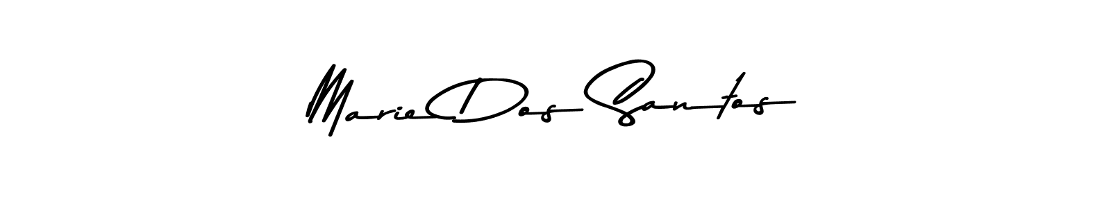 How to make Marie Dos Santos name signature. Use Asem Kandis PERSONAL USE style for creating short signs online. This is the latest handwritten sign. Marie Dos Santos signature style 9 images and pictures png