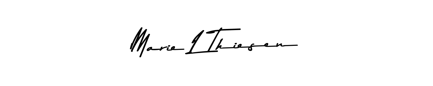 You should practise on your own different ways (Asem Kandis PERSONAL USE) to write your name (Marie L Thiesen) in signature. don't let someone else do it for you. Marie L Thiesen signature style 9 images and pictures png
