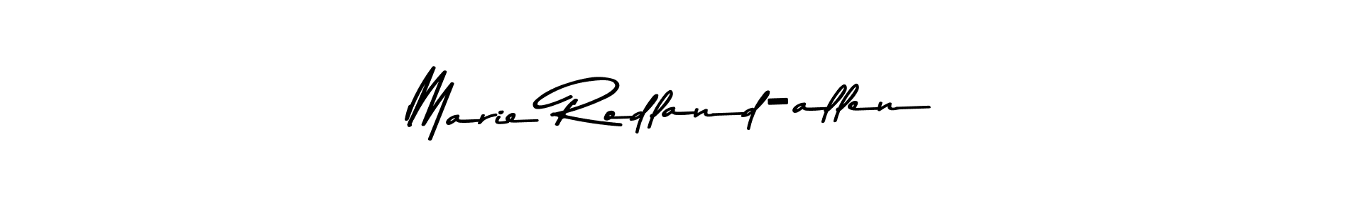 Marie Rodland-allen stylish signature style. Best Handwritten Sign (Asem Kandis PERSONAL USE) for my name. Handwritten Signature Collection Ideas for my name Marie Rodland-allen. Marie Rodland-allen signature style 9 images and pictures png