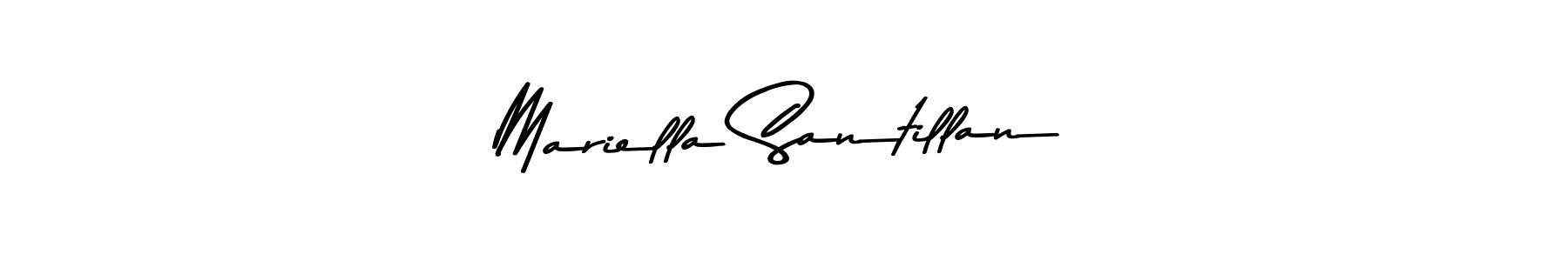 The best way (Asem Kandis PERSONAL USE) to make a short signature is to pick only two or three words in your name. The name Mariella Santillan include a total of six letters. For converting this name. Mariella Santillan signature style 9 images and pictures png