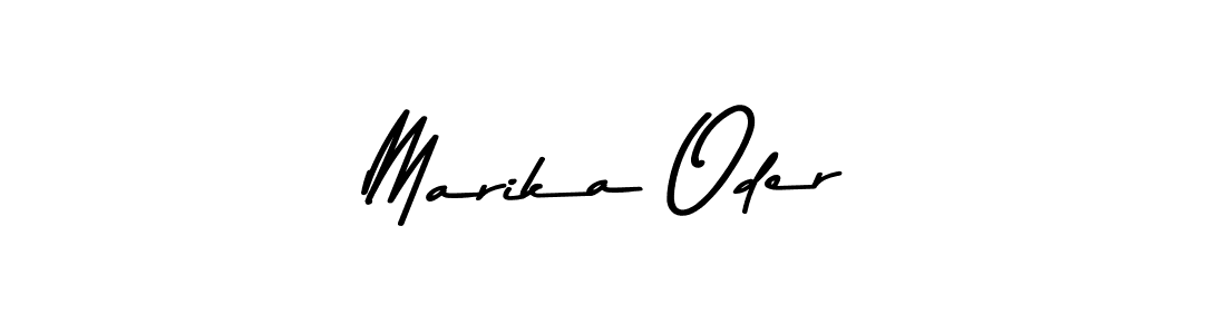 Design your own signature with our free online signature maker. With this signature software, you can create a handwritten (Asem Kandis PERSONAL USE) signature for name Marika Oder. Marika Oder signature style 9 images and pictures png