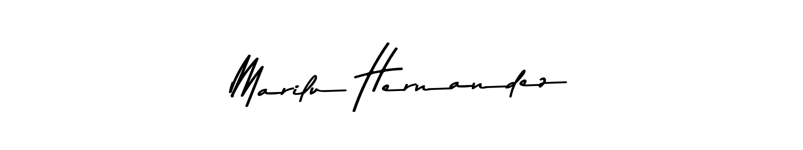Create a beautiful signature design for name Marilu Hernandez. With this signature (Asem Kandis PERSONAL USE) fonts, you can make a handwritten signature for free. Marilu Hernandez signature style 9 images and pictures png