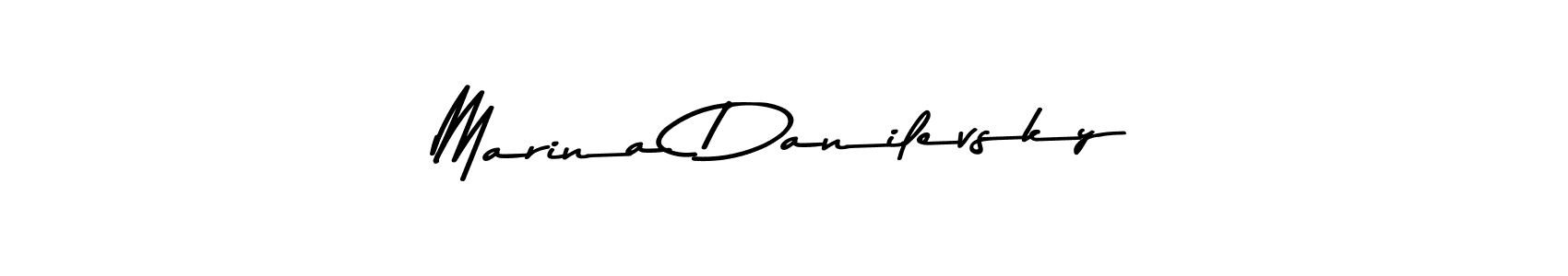 Create a beautiful signature design for name Marina Danilevsky. With this signature (Asem Kandis PERSONAL USE) fonts, you can make a handwritten signature for free. Marina Danilevsky signature style 9 images and pictures png