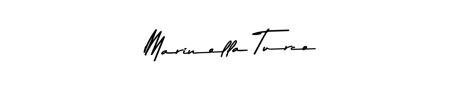 Create a beautiful signature design for name Marinella Turco. With this signature (Asem Kandis PERSONAL USE) fonts, you can make a handwritten signature for free. Marinella Turco signature style 9 images and pictures png