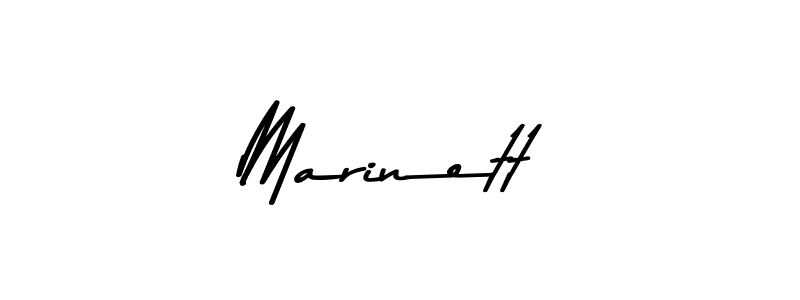 Design your own signature with our free online signature maker. With this signature software, you can create a handwritten (Asem Kandis PERSONAL USE) signature for name Marinett. Marinett signature style 9 images and pictures png