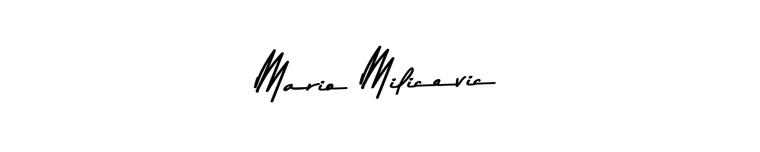 Design your own signature with our free online signature maker. With this signature software, you can create a handwritten (Asem Kandis PERSONAL USE) signature for name Mario Milicevic. Mario Milicevic signature style 9 images and pictures png
