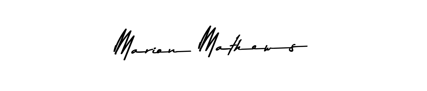 Create a beautiful signature design for name Marion Mathews. With this signature (Asem Kandis PERSONAL USE) fonts, you can make a handwritten signature for free. Marion Mathews signature style 9 images and pictures png