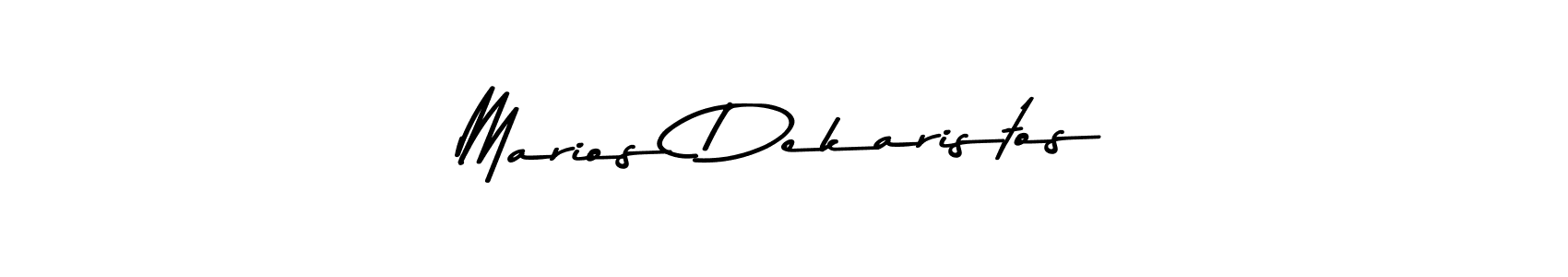 Design your own signature with our free online signature maker. With this signature software, you can create a handwritten (Asem Kandis PERSONAL USE) signature for name Marios Dekaristos. Marios Dekaristos signature style 9 images and pictures png