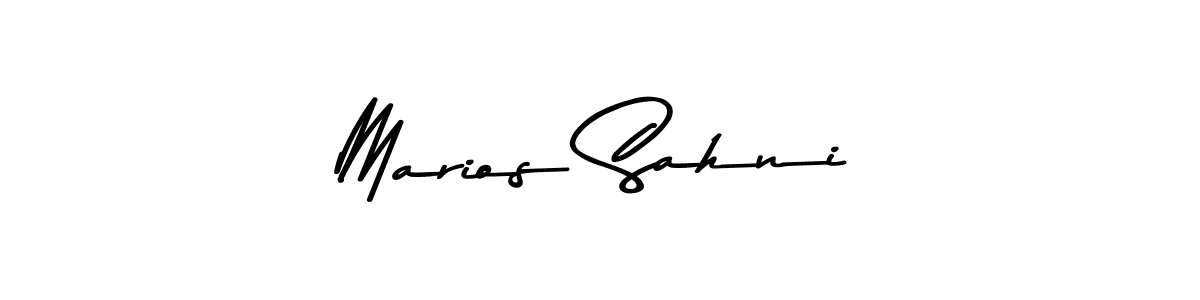 Make a beautiful signature design for name Marios Sahni. Use this online signature maker to create a handwritten signature for free. Marios Sahni signature style 9 images and pictures png