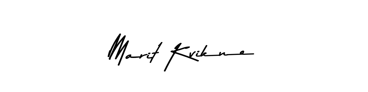 Asem Kandis PERSONAL USE is a professional signature style that is perfect for those who want to add a touch of class to their signature. It is also a great choice for those who want to make their signature more unique. Get Marit Kvikne name to fancy signature for free. Marit Kvikne signature style 9 images and pictures png