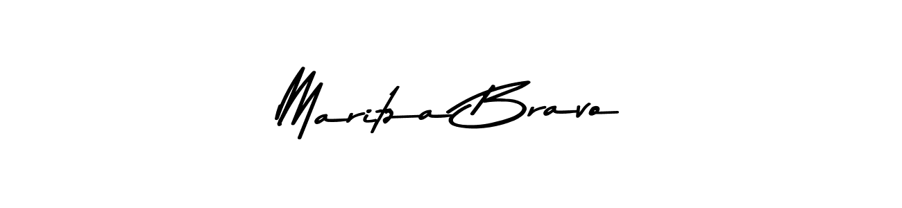 Create a beautiful signature design for name Maritza Bravo. With this signature (Asem Kandis PERSONAL USE) fonts, you can make a handwritten signature for free. Maritza Bravo signature style 9 images and pictures png
