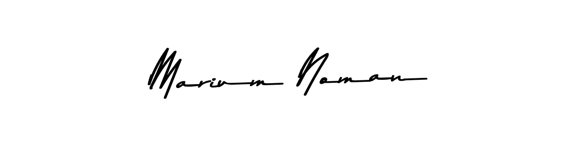 Make a beautiful signature design for name Marium Noman. With this signature (Asem Kandis PERSONAL USE) style, you can create a handwritten signature for free. Marium Noman signature style 9 images and pictures png