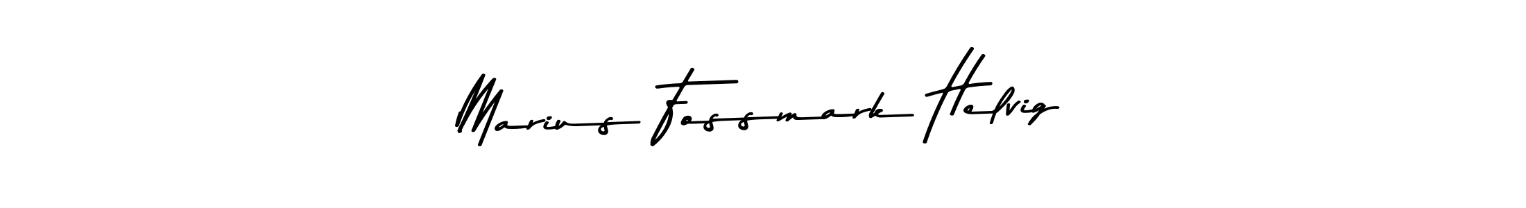 Create a beautiful signature design for name Marius Fossmark Helvig. With this signature (Asem Kandis PERSONAL USE) fonts, you can make a handwritten signature for free. Marius Fossmark Helvig signature style 9 images and pictures png
