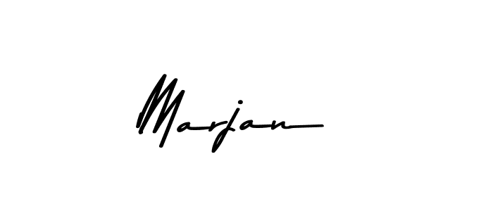 Create a beautiful signature design for name Marjan . With this signature (Asem Kandis PERSONAL USE) fonts, you can make a handwritten signature for free. Marjan  signature style 9 images and pictures png