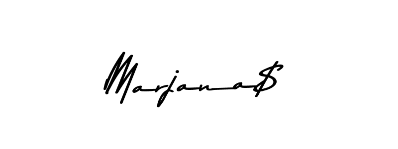Similarly Asem Kandis PERSONAL USE is the best handwritten signature design. Signature creator online .You can use it as an online autograph creator for name Marjana$. Marjana$ signature style 9 images and pictures png