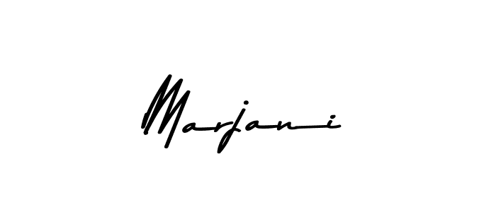 Create a beautiful signature design for name Marjani. With this signature (Asem Kandis PERSONAL USE) fonts, you can make a handwritten signature for free. Marjani signature style 9 images and pictures png