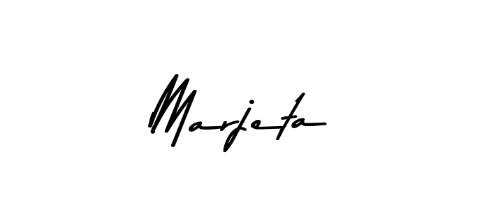 How to make Marjeta name signature. Use Asem Kandis PERSONAL USE style for creating short signs online. This is the latest handwritten sign. Marjeta signature style 9 images and pictures png
