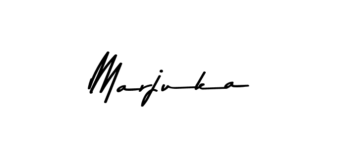 Marjuka stylish signature style. Best Handwritten Sign (Asem Kandis PERSONAL USE) for my name. Handwritten Signature Collection Ideas for my name Marjuka. Marjuka signature style 9 images and pictures png