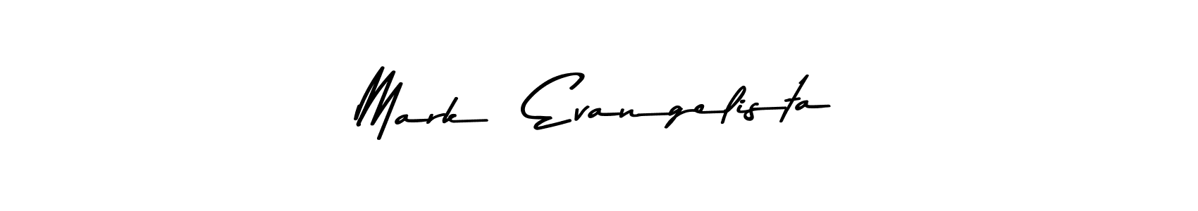 You should practise on your own different ways (Asem Kandis PERSONAL USE) to write your name (Mark  Evangelista) in signature. don't let someone else do it for you. Mark  Evangelista signature style 9 images and pictures png