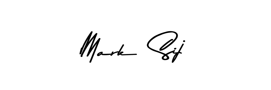 How to make Mark  Sij name signature. Use Asem Kandis PERSONAL USE style for creating short signs online. This is the latest handwritten sign. Mark  Sij signature style 9 images and pictures png