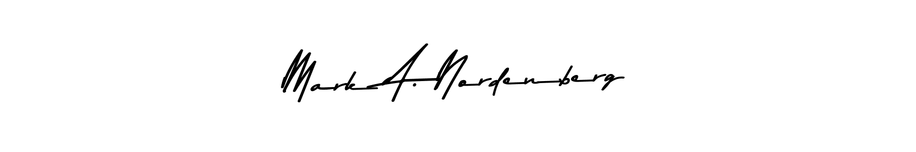 The best way (Asem Kandis PERSONAL USE) to make a short signature is to pick only two or three words in your name. The name Mark A. Nordenberg include a total of six letters. For converting this name. Mark A. Nordenberg signature style 9 images and pictures png