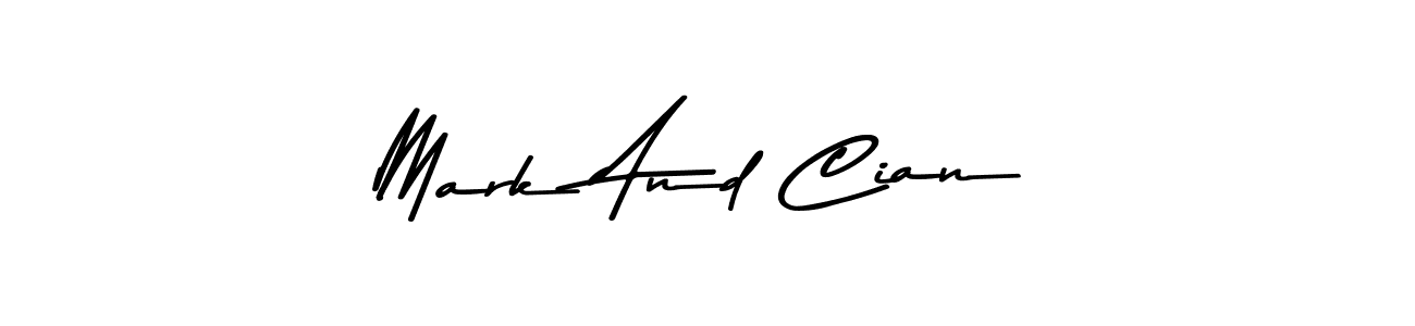 Create a beautiful signature design for name Mark And Cian. With this signature (Asem Kandis PERSONAL USE) fonts, you can make a handwritten signature for free. Mark And Cian signature style 9 images and pictures png