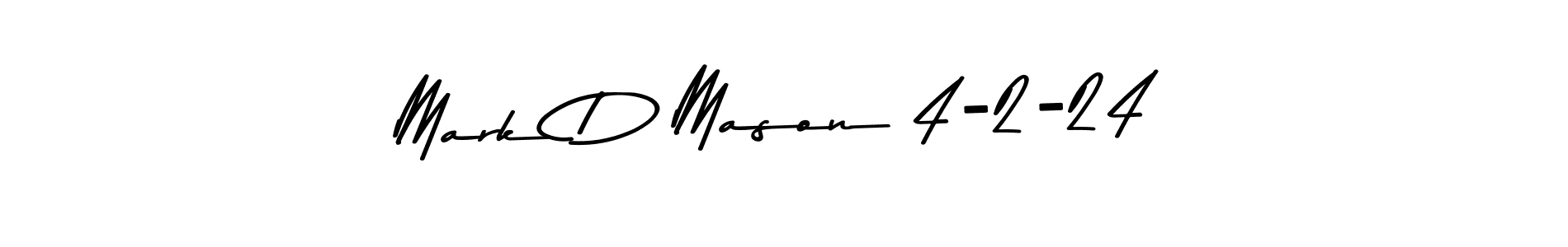 Make a short Mark D Mason 4-2-24 signature style. Manage your documents anywhere anytime using Asem Kandis PERSONAL USE. Create and add eSignatures, submit forms, share and send files easily. Mark D Mason 4-2-24 signature style 9 images and pictures png