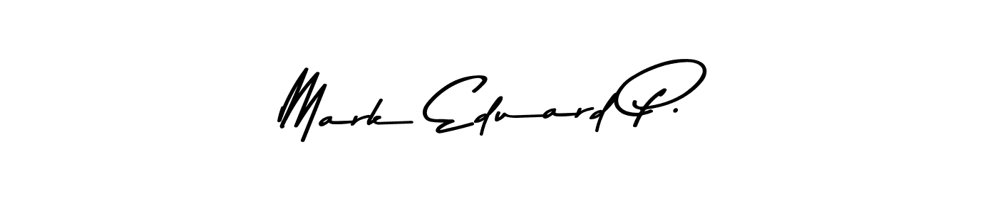 Design your own signature with our free online signature maker. With this signature software, you can create a handwritten (Asem Kandis PERSONAL USE) signature for name Mark Eduard P.. Mark Eduard P. signature style 9 images and pictures png
