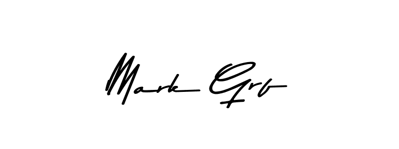 How to make Mark Grf name signature. Use Asem Kandis PERSONAL USE style for creating short signs online. This is the latest handwritten sign. Mark Grf signature style 9 images and pictures png