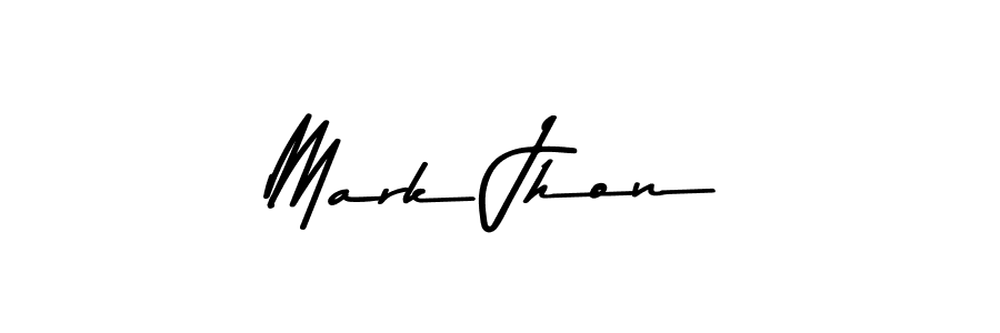 Use a signature maker to create a handwritten signature online. With this signature software, you can design (Asem Kandis PERSONAL USE) your own signature for name Mark Jhon. Mark Jhon signature style 9 images and pictures png