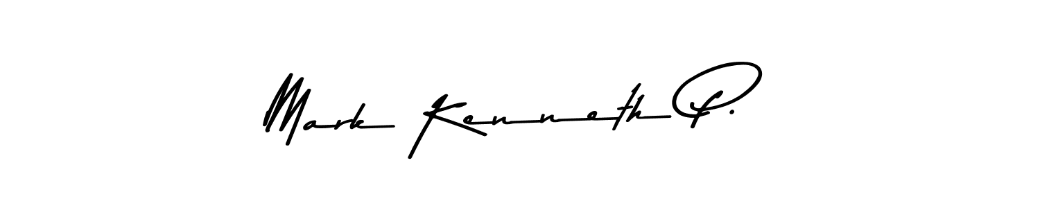 How to make Mark Kenneth P. name signature. Use Asem Kandis PERSONAL USE style for creating short signs online. This is the latest handwritten sign. Mark Kenneth P. signature style 9 images and pictures png