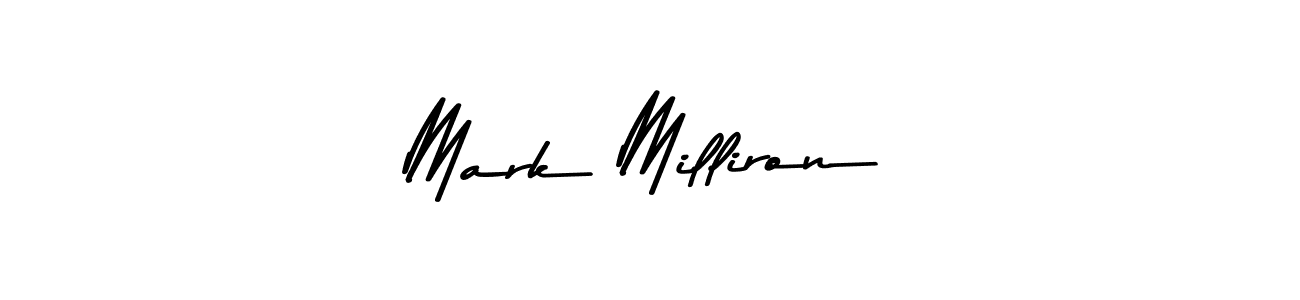 Use a signature maker to create a handwritten signature online. With this signature software, you can design (Asem Kandis PERSONAL USE) your own signature for name Mark Milliron. Mark Milliron signature style 9 images and pictures png