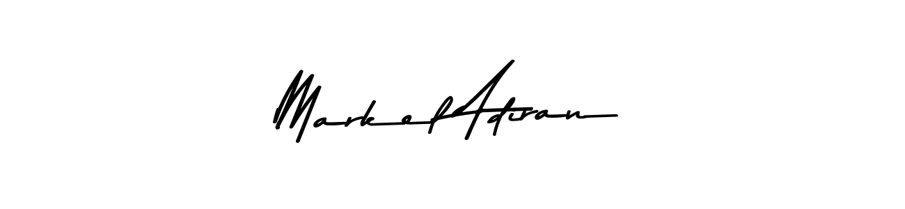 Design your own signature with our free online signature maker. With this signature software, you can create a handwritten (Asem Kandis PERSONAL USE) signature for name Markel Adiran. Markel Adiran signature style 9 images and pictures png
