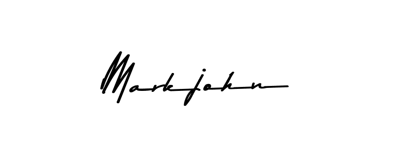 How to make Markjohn name signature. Use Asem Kandis PERSONAL USE style for creating short signs online. This is the latest handwritten sign. Markjohn signature style 9 images and pictures png