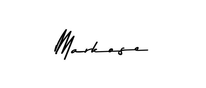 Use a signature maker to create a handwritten signature online. With this signature software, you can design (Asem Kandis PERSONAL USE) your own signature for name Markose. Markose signature style 9 images and pictures png