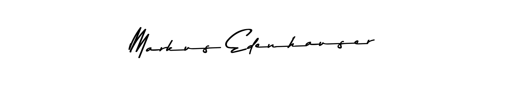 Create a beautiful signature design for name Markus Edenhauser. With this signature (Asem Kandis PERSONAL USE) fonts, you can make a handwritten signature for free. Markus Edenhauser signature style 9 images and pictures png