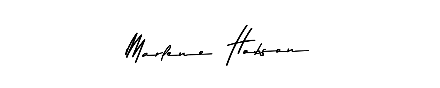 How to make Marlene  Hobson name signature. Use Asem Kandis PERSONAL USE style for creating short signs online. This is the latest handwritten sign. Marlene  Hobson signature style 9 images and pictures png