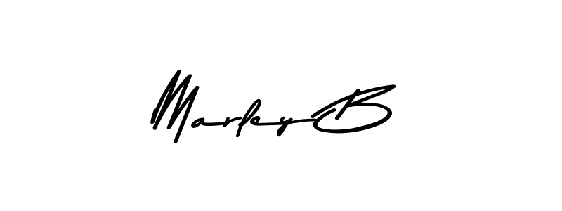How to make Marley B name signature. Use Asem Kandis PERSONAL USE style for creating short signs online. This is the latest handwritten sign. Marley B signature style 9 images and pictures png
