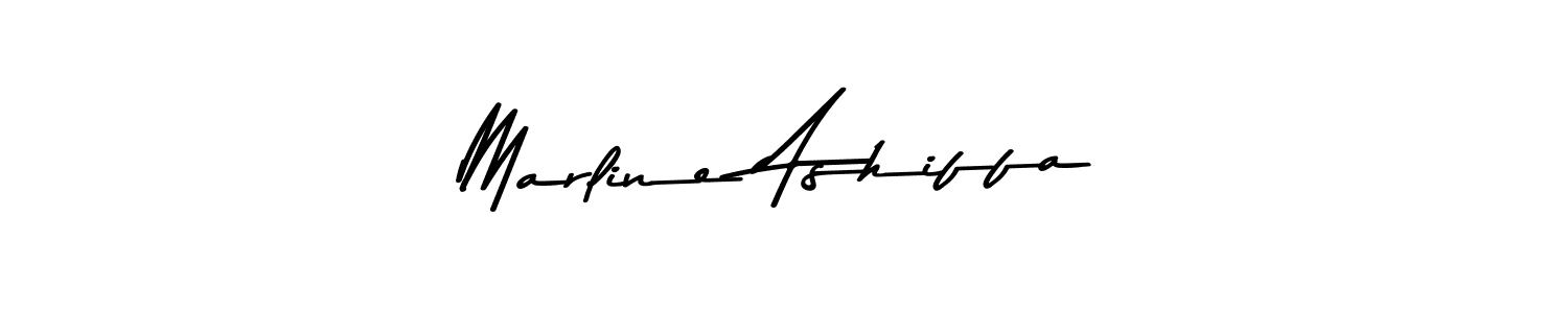 How to make Marline Ashiffa signature? Asem Kandis PERSONAL USE is a professional autograph style. Create handwritten signature for Marline Ashiffa name. Marline Ashiffa signature style 9 images and pictures png