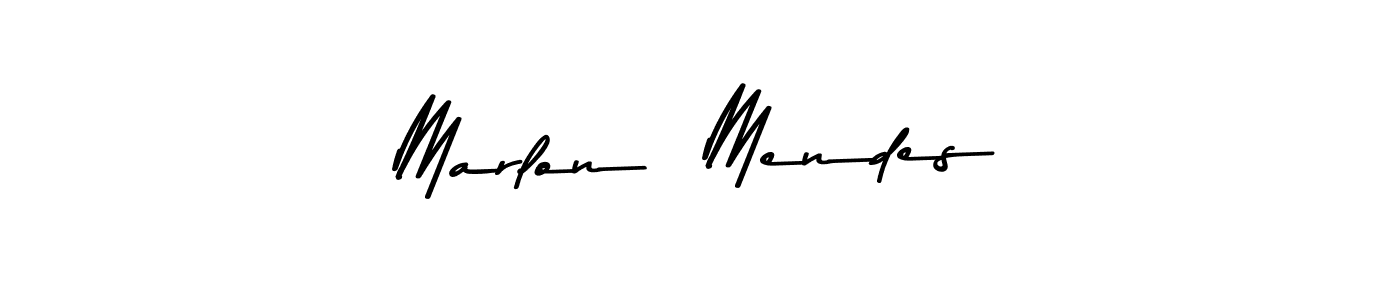Use a signature maker to create a handwritten signature online. With this signature software, you can design (Asem Kandis PERSONAL USE) your own signature for name Marlon  Mendes. Marlon  Mendes signature style 9 images and pictures png