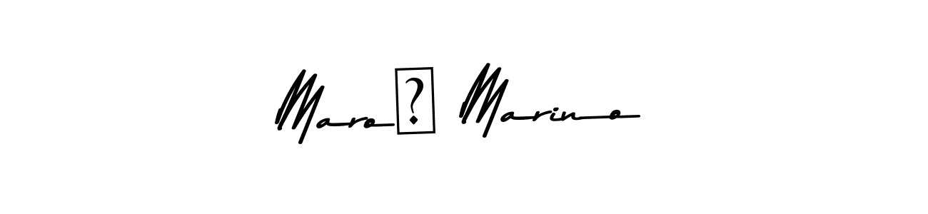 How to make Maroš Marino name signature. Use Asem Kandis PERSONAL USE style for creating short signs online. This is the latest handwritten sign. Maroš Marino signature style 9 images and pictures png