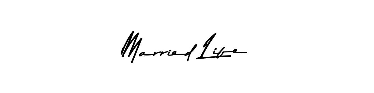 Make a beautiful signature design for name Married Life. With this signature (Asem Kandis PERSONAL USE) style, you can create a handwritten signature for free. Married Life signature style 9 images and pictures png