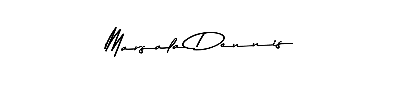 Make a beautiful signature design for name Marsala Dennis. With this signature (Asem Kandis PERSONAL USE) style, you can create a handwritten signature for free. Marsala Dennis signature style 9 images and pictures png