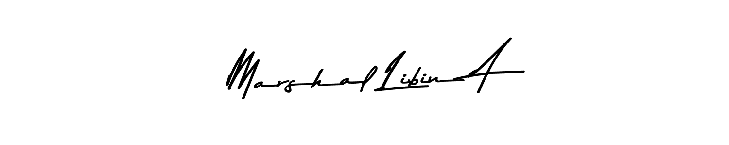 Create a beautiful signature design for name Marshal Libin A. With this signature (Asem Kandis PERSONAL USE) fonts, you can make a handwritten signature for free. Marshal Libin A signature style 9 images and pictures png