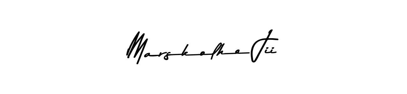 Use a signature maker to create a handwritten signature online. With this signature software, you can design (Asem Kandis PERSONAL USE) your own signature for name Marskolhe Jii. Marskolhe Jii signature style 9 images and pictures png